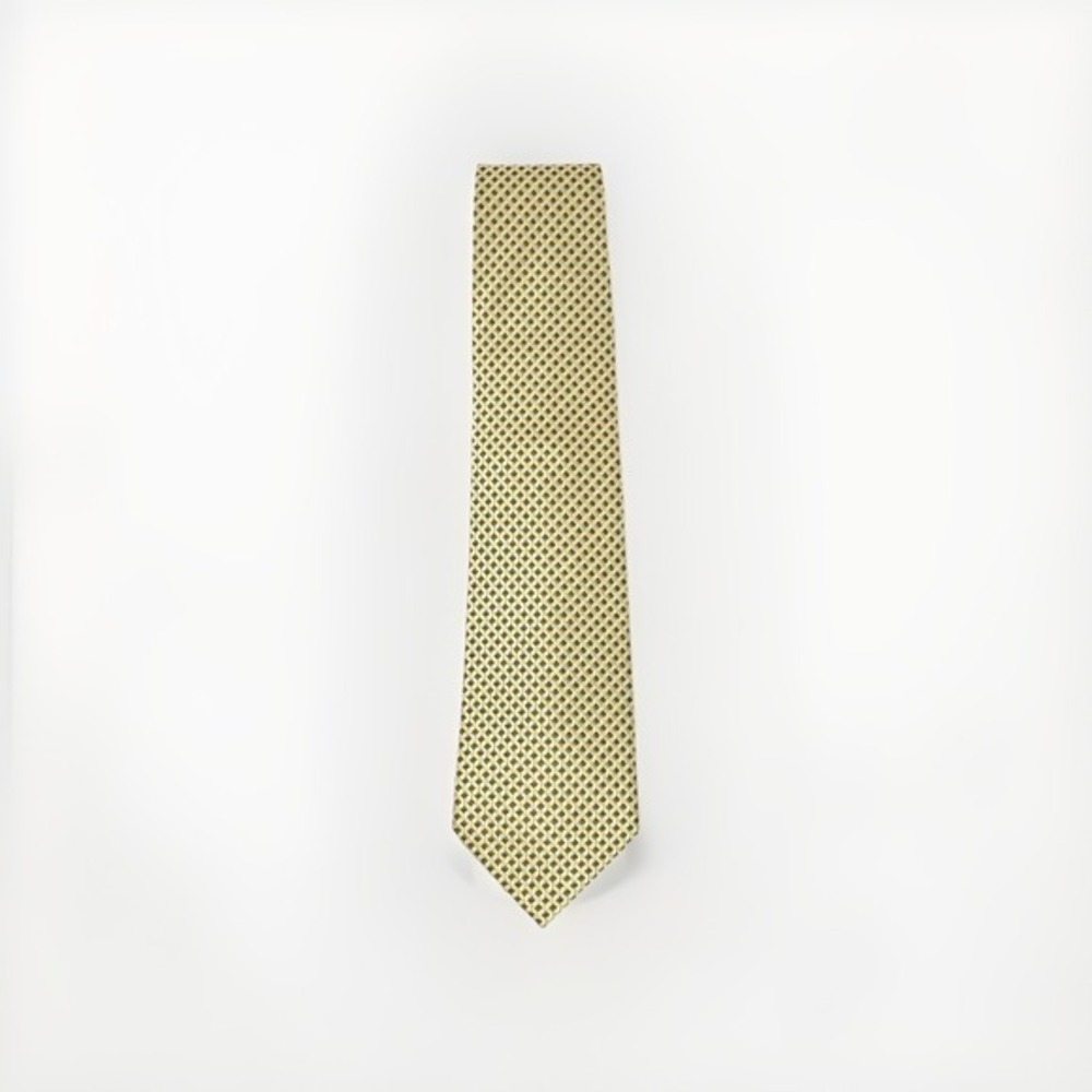 Bugatchi Mens Neck Tie 100% Silk Made in Italy‎ Lattice Pattern Elegant Designer